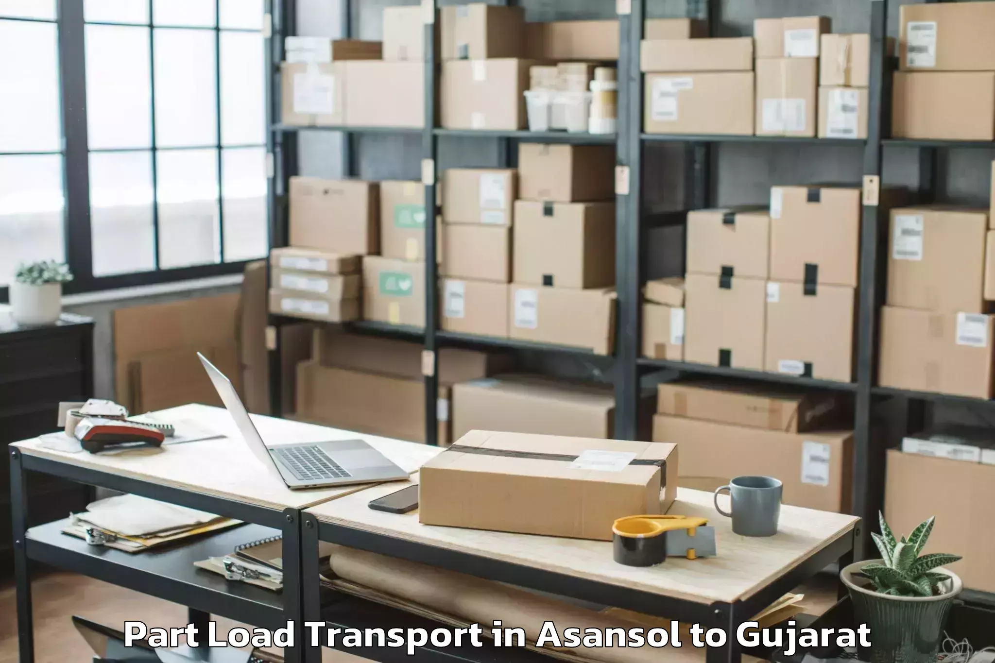 Quality Asansol to Nirma University Ahmedabad Part Load Transport